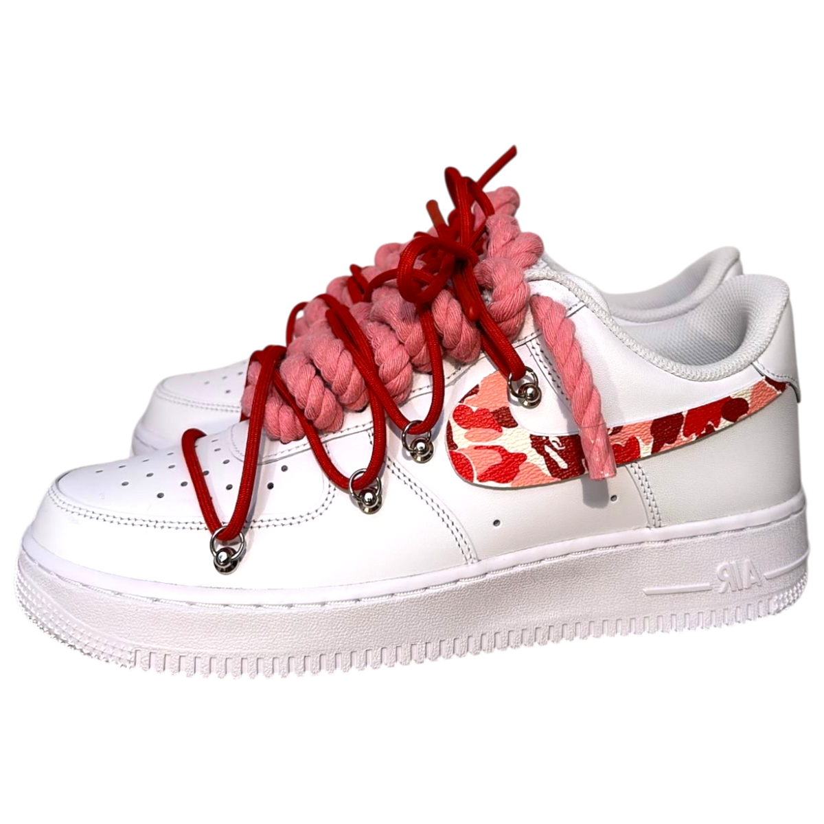 Custom Air Force 1 White "Designer Swoosh"