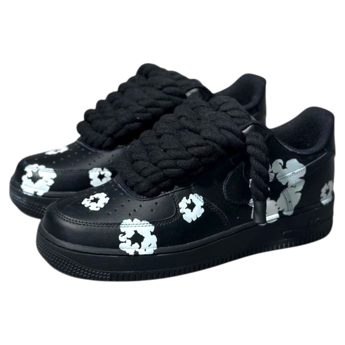 Custom Air Force 1 Black "Denim Tears"