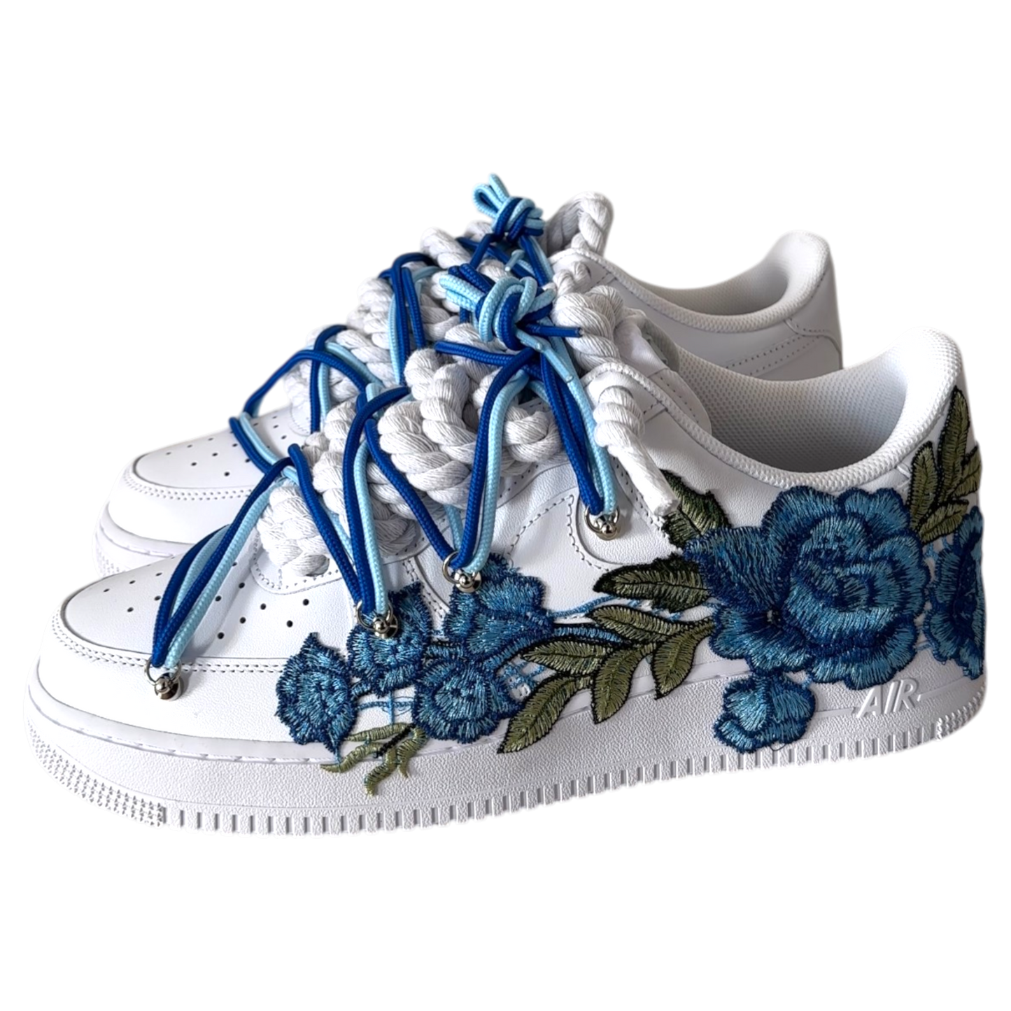 Nike Air Force 1 White "Blue Flower"