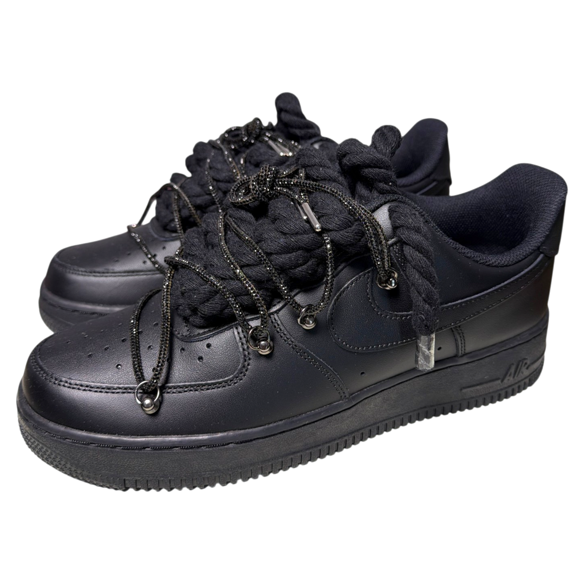 Custom Air Force 1 Black "Diamond Overlace Black"