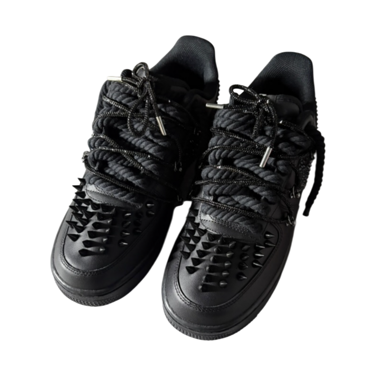Custom Air Force 1 Black "Glitter Spikes"