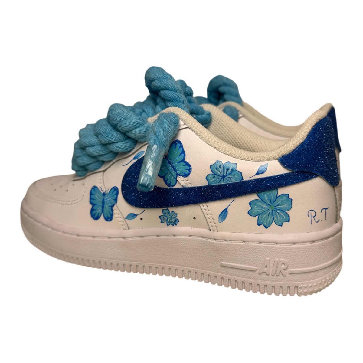 Custom Air Force 1 White "Glitter Butterfly"