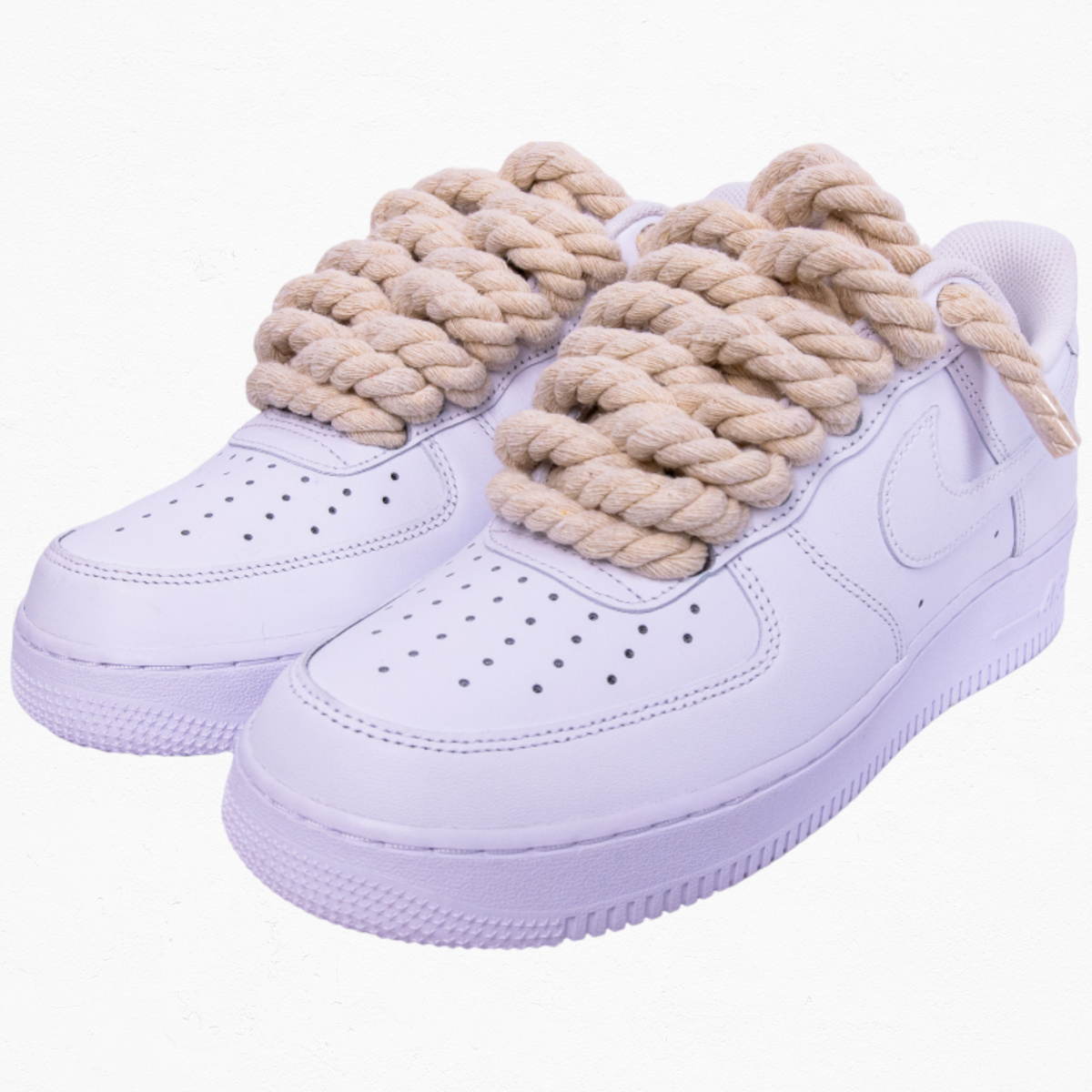 Custom Air Force 1 Low "Beige Rope Lace"