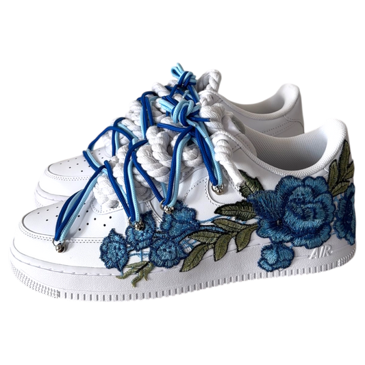 Nike Air Force 1 White "Blue Flower"