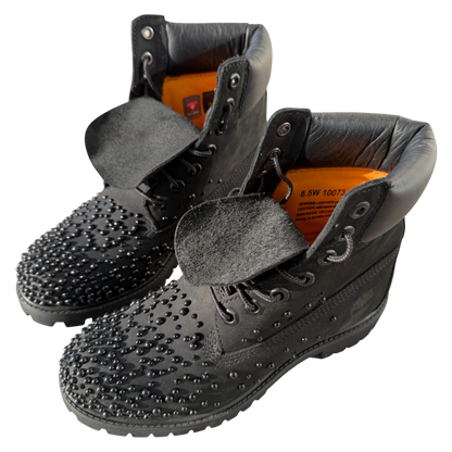 Custom Timberland 6 Inch "Black Pearl"