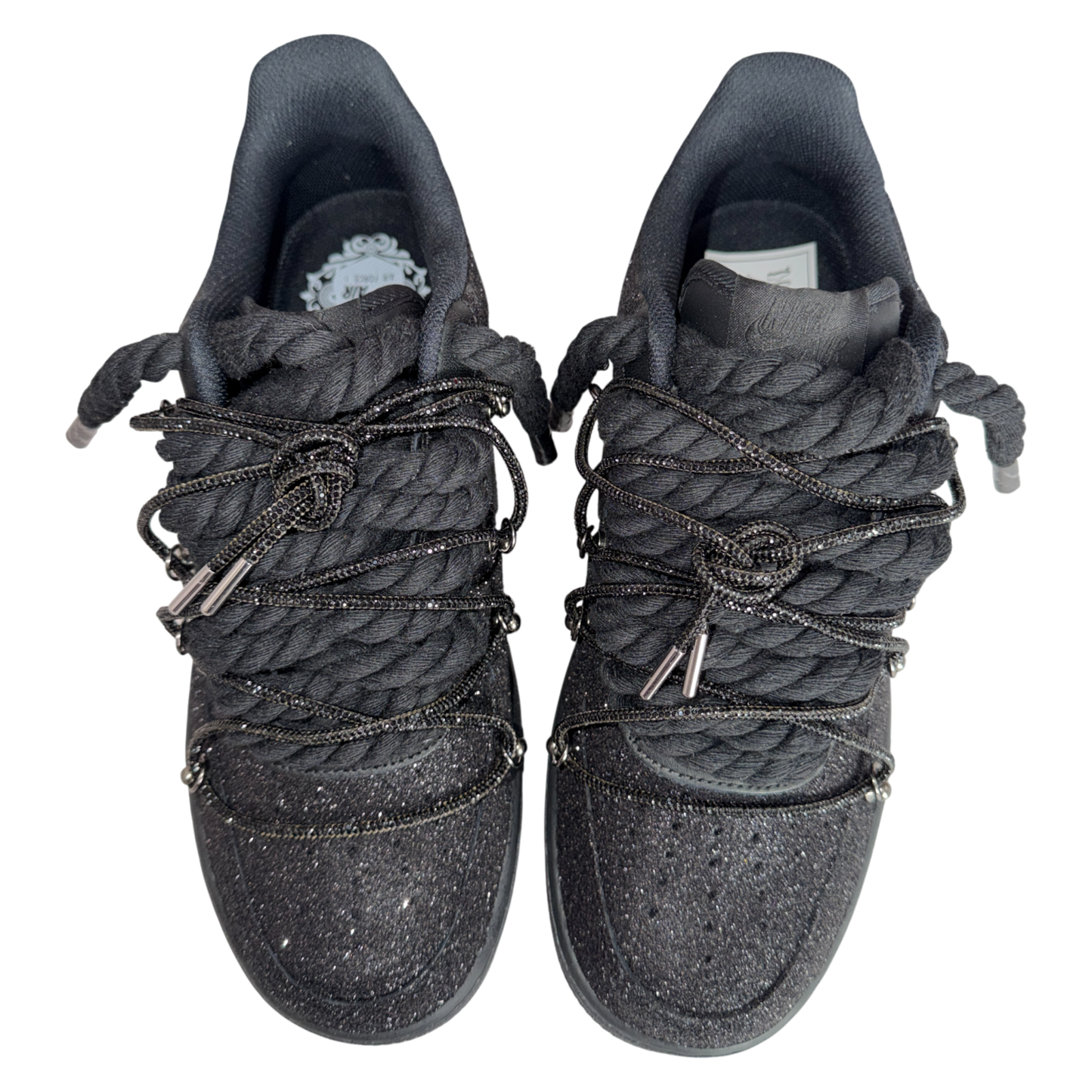 Nike Air Force 1 Black "Glitter Overlace"