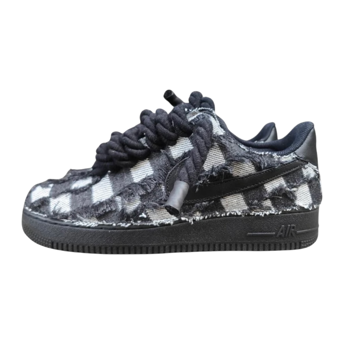 Custom Air Force 1 Black "Denim"
