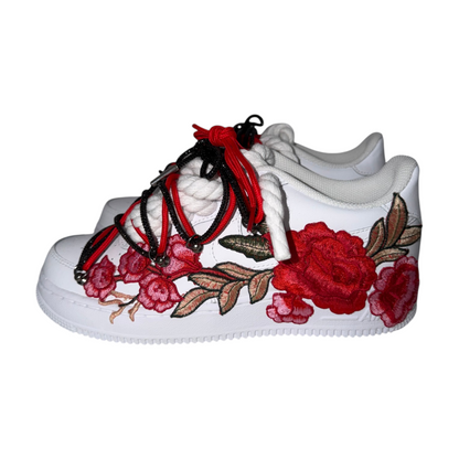 Custom Air Force 1 White “Red Roses”