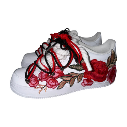 Custom Air Force 1 White “Red Roses”