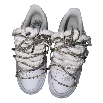 Custom Air Force 1 White "White Flower Overlace"