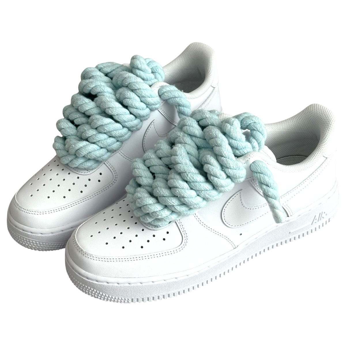 Custom Air Force 1 Low "Baby Blue Rope Lace"