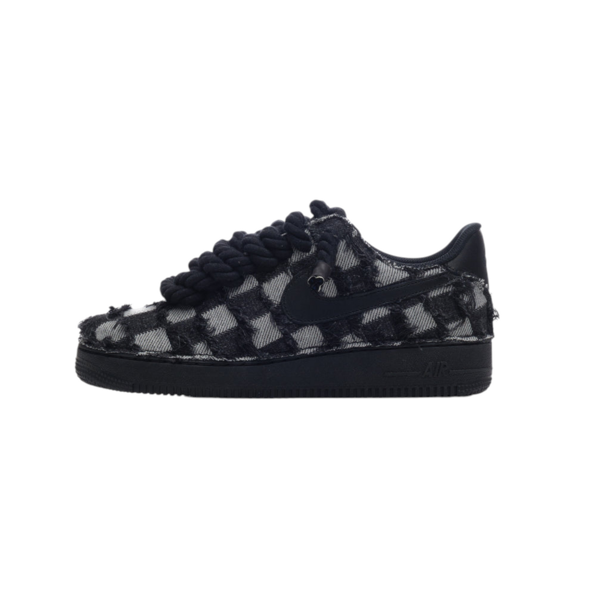 Custom Air Force 1 Black “Denim”