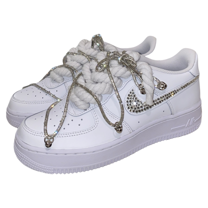 Nike Air Force 1 White "Double Diamond Overlace"